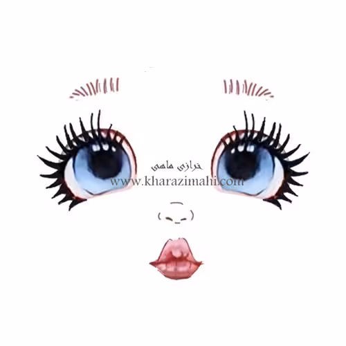 برچسب حرارتی طرح چهره عروسک (کد99)