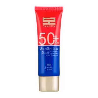 کرم ژل ضد آفتاب ساین‌ اسکین آقایان، با SPF50، مدل بی رنگ، محافظ UVA ،UVB، مناسب پوست چرب