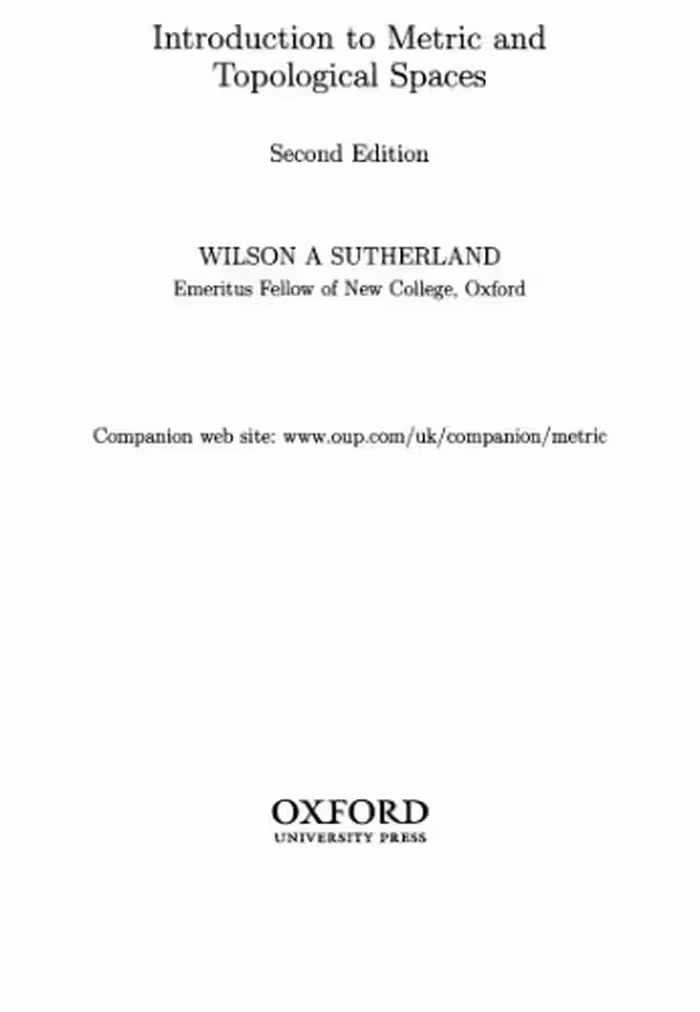 خرید و دانلود نسخه کامل کتاب Introduction to Metric and Topological Spaces