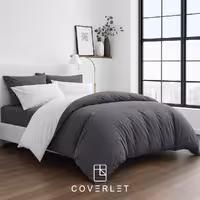 روتختی خاکستری و سفید ساده 6‌تکه کاوری