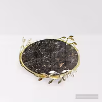 سینی طلایی سنگی ریحان گرد