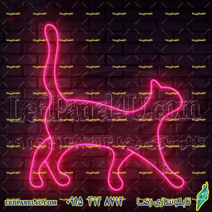 تابلو نئون فلکسی گربه کد 17041