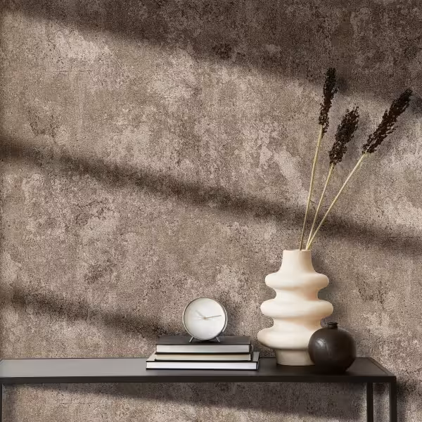 کاغذ دیواری کربن سه طرح پتینه قهوه‌ای کد 10334