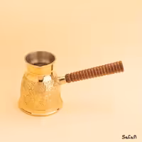 قهوه جوش برنجی طلایی بدون در آلاله