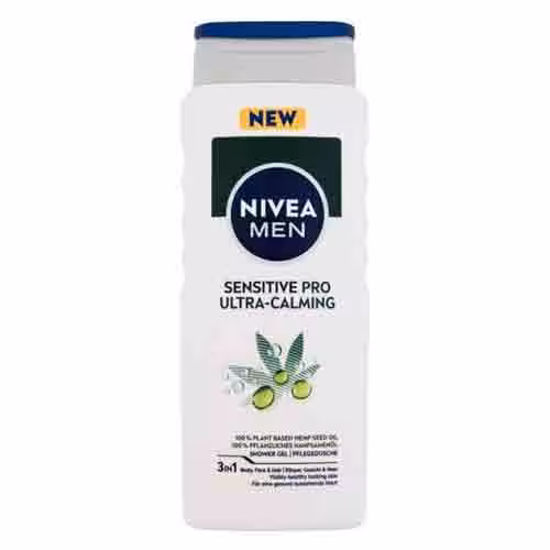 شامپو سر و بدن آلمانی نیوآ NIVEA Sensitive Pro Ultra-Calming با روغن دانه کنجد و ویتامین E ، مردانه 500 میل