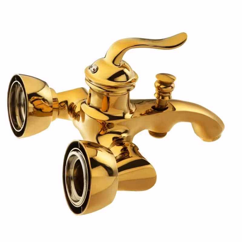 شیر حمام شیرالات آیدا صنعت مدل بامبو طلا براق