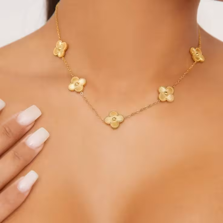 گردنبند استیل ونکلیف دو رو تراش