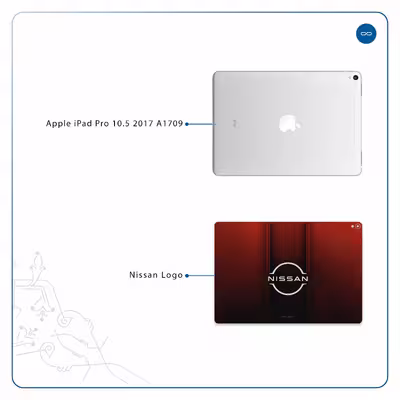 برچسب پوششی ماهوت مدل Nissan-Logo مناسب برای تبلت اپل iPad Pro 10.5 2017 A1709