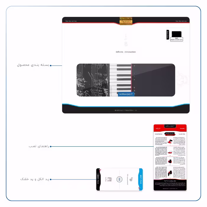 برچسب پوششی ماهوت مدل Piano-Instrument مناسب برای تبلت اپل iPad Pro 12.9 (GEN 3) 2018 A2014