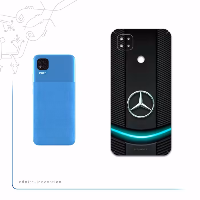 برچسب پوششی ماهوت مدل Mercedes-Benz مناسب برای گوشی موبایل شیائومی Poco C3