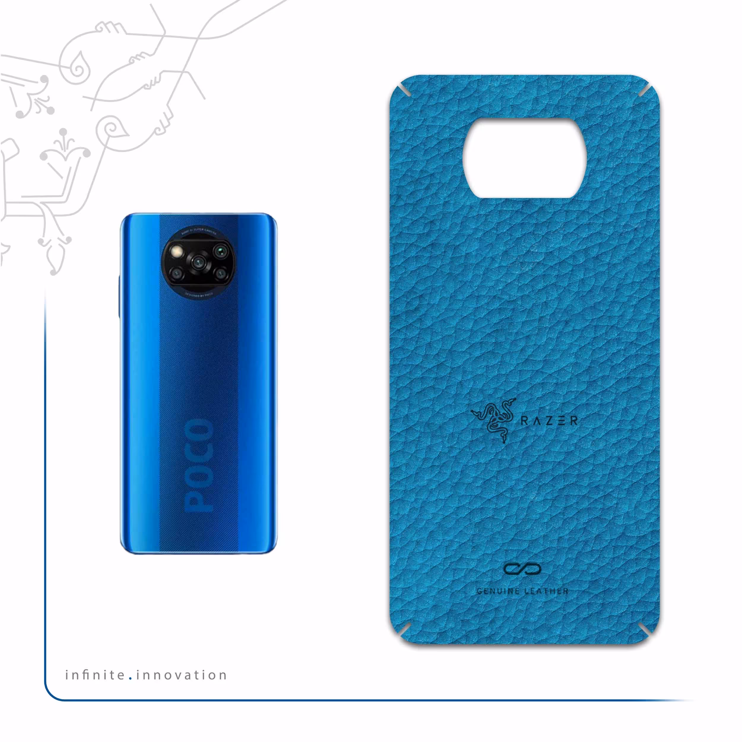 برچسب پوششی ماهوت مدل BL-RZR مناسب برای گوشی موبایل شیائومی Poco X3 Pro