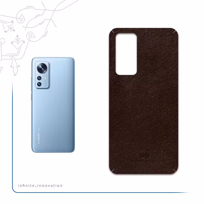 برچسب پوششی ماهوت مدل Dark-Brown-Leather مناسب برای گوشی موبایل شیائومی 12X