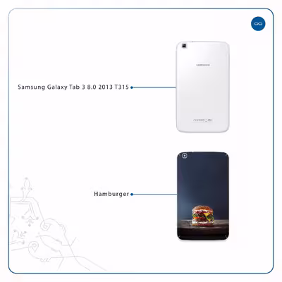 برچسب پوششی ماهوت مدل Hamburger مناسب برای تبلت سامسونگ Galaxy Tab 3 8.0 2013 T315