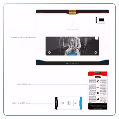 برچسب پوششی ماهوت مدل Ferdowsi-Logo مناسب برای تبلت سامسونگ Galaxy Tab A 9.7 2015 T555