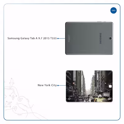 برچسب پوششی ماهوت مدل New York City مناسب برای تبلت سامسونگ Galaxy Tab A 9.7 2015 T555