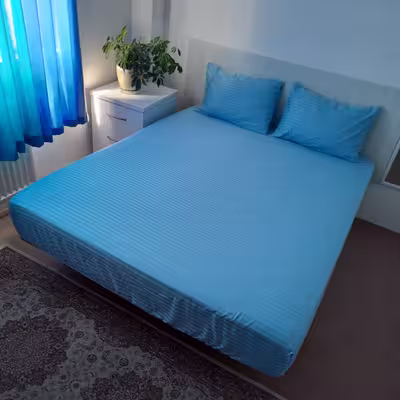 سرویس ملحفه مدل کشدار کد ni05034 دو نفره سه تکه