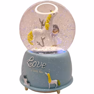 گوی موزیکال مدل پمپی شاهزاده و اسب طرح Love کد PA4045