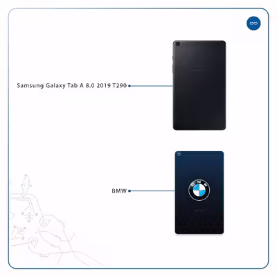 برچسب پوششی ماهوت مدل BMW مناسب برای تبلت سامسونگ Galaxy Tab A 8.0 2019 T290