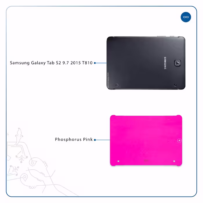 برچسب پوششی ماهوت مدل Phosphorus-Pink مناسب برای تبلت سامسونگ Galaxy Tab S2 9.7 2015 T810