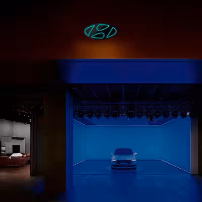 چراغ دیواری نئون دیزاین طرح Hyundai-BL_TBL