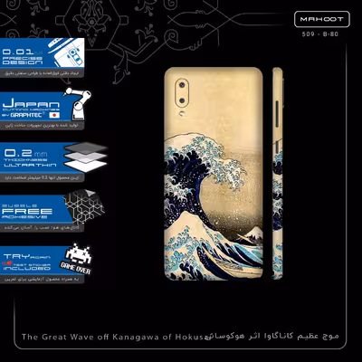 برچسب پوششی ماهوت مدل The Great Wave off Kanagawa of Hokusai-FullSkin مناسب برای گوشی موبایل سامسونگ Galaxy M02