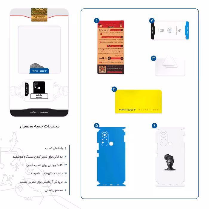 برچسب پوششی ماهوت مدل Portrait of an African Woman-FullSkin مناسب برای گوشی موبایل اینفینیکس Hot 11s