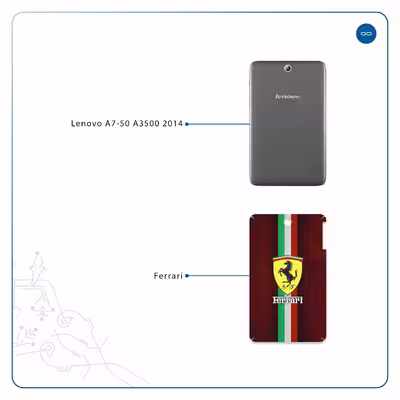 برچسب پوششی ماهوت مدل Ferrari مناسب برای تبلت لنوو A7-50 A3500 2014