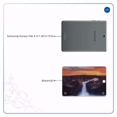 برچسب پوششی ماهوت مدل Waterfall مناسب برای تبلت سامسونگ Galaxy Tab A 9.7 2015 T555