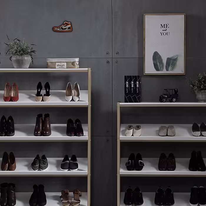 چراغ دیواری نئون دیزاین مدل Shoes-BL_ORG