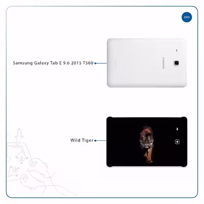 برچسب پوششی ماهوت مدل Wild Tiger مناسب برای تبلت سامسونگ Galaxy Tab E 9.6 2015 T560
