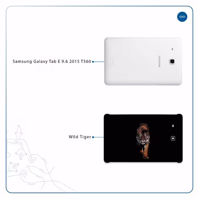 برچسب پوششی ماهوت مدل Wild Tiger مناسب برای تبلت سامسونگ Galaxy Tab E 9.6 2015 T560