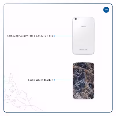 برچسب پوششی ماهوت مدل Earth-White-Marble مناسب برای تبلت سامسونگ Galaxy Tab 3 8.0 2013 T310