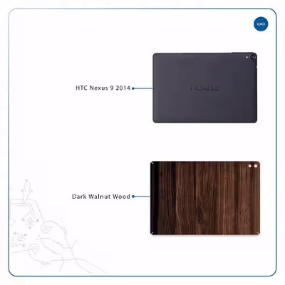 برچسب پوششی ماهوت مدل Dark Walnut Wood مناسب برای تبلت اچ تی سی Nexus 9 2014