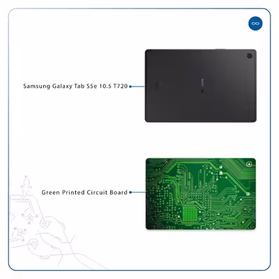 برچسب پوششی ماهوت مدل Green Printed Circuit Board مناسب برای تبلت سامسونگ Galaxy Tab S5e 10.5 2019 T720
