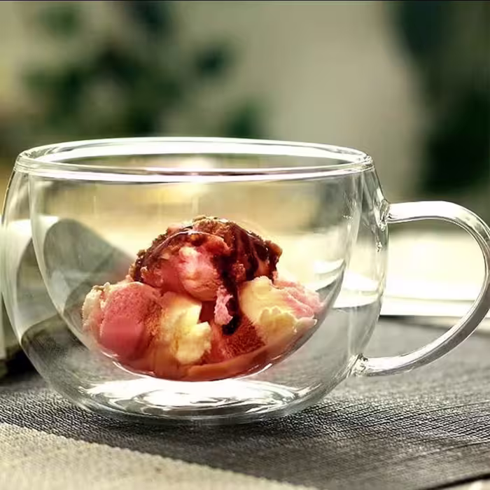 فنجان مدل دوجداره دسته دار کد B150 بسته 4 عددی