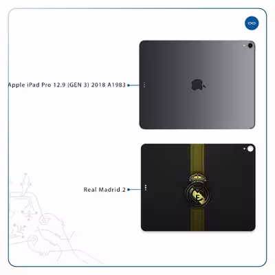 برچسب پوششی ماهوت مدل Real-Madrid-2 مناسب برای تبلت اپل iPad Pro 12.9 (GEN 3) 2018 A1983