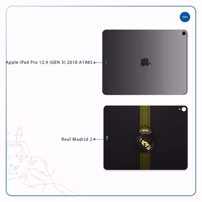برچسب پوششی ماهوت مدل Real-Madrid-2 مناسب برای تبلت اپل iPad Pro 12.9 (GEN 3) 2018 A1983