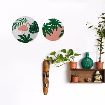 بشقاب دیوارکوب سفالی مدل bb33