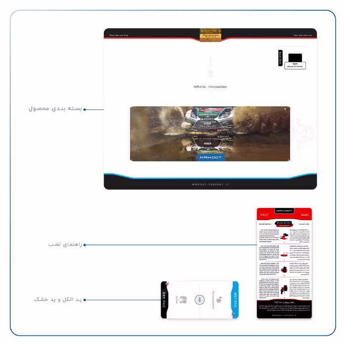 برچسب پوششی ماهوت مدل Rally مناسب برای تبلت اپل iPad Air 2013 A1476