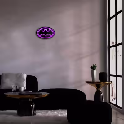 چراغ دیواری نئون دیزاین طرح Batman-BL_PR