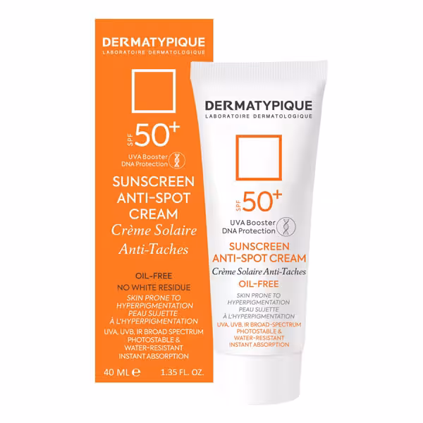کرم ضد آفتاب بی رنگ روشن کننده درماتیپیک  SPF50 حجم 40 میل