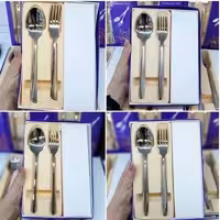 قاشق و چنگال جعبه بنفش یونیک وزن بالا 3 مدل