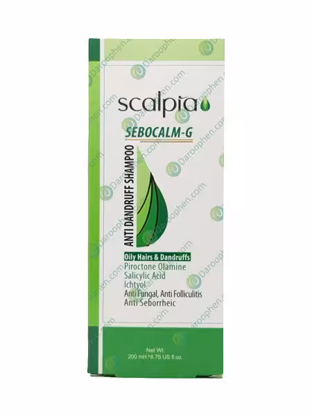شامپو ضد شوره مناسب موهای چرب اسکالپیا 200 میلی لیتر – Scalpia Sebocalm-G Anti Dandruff Shampoo 200 ml
