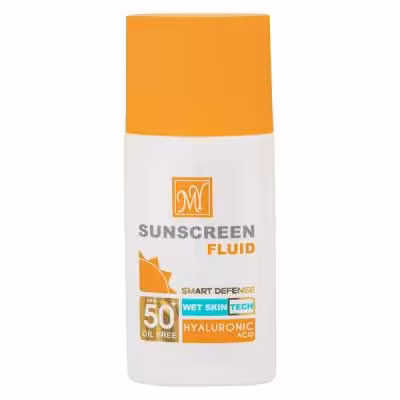 فلوئید ضد آفتاب بی‌رنگ مای SPF50 مدل Smart Defense مناسب انواع پوست، حجم 50 میلی‌لیتر