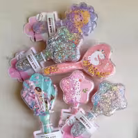 برس مو آکواریومی کودک اکلیلی طرح های یونی کورن و دختر  مو طلایی