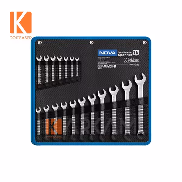 آچار يکسر رينگ کيفی 18 عددی هندی 9433X-LINE نوا