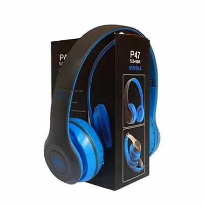 هدفون بلوتوثی P47 آبی