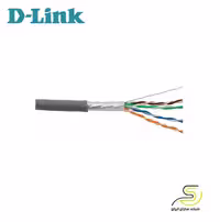 کابل شبکه Cat 6 فویل دار سایز 24AWG دی-لینک مدل NCB-C6SGRYR-305-24 طول 305 متر
