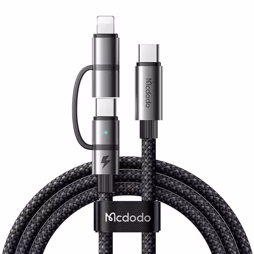 کابل شارژ و انتقال تصویر 100واتی تایپ سی به لایتنینگ تایپ سی مک دودو مدل MCDODO CA-0450