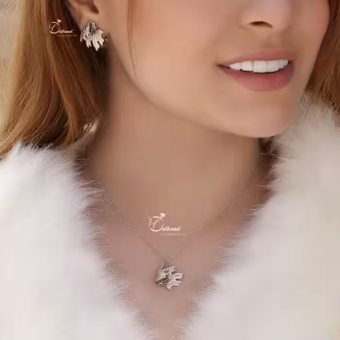 💍نیم ست جواهری  برگ پاییز(N_4053)